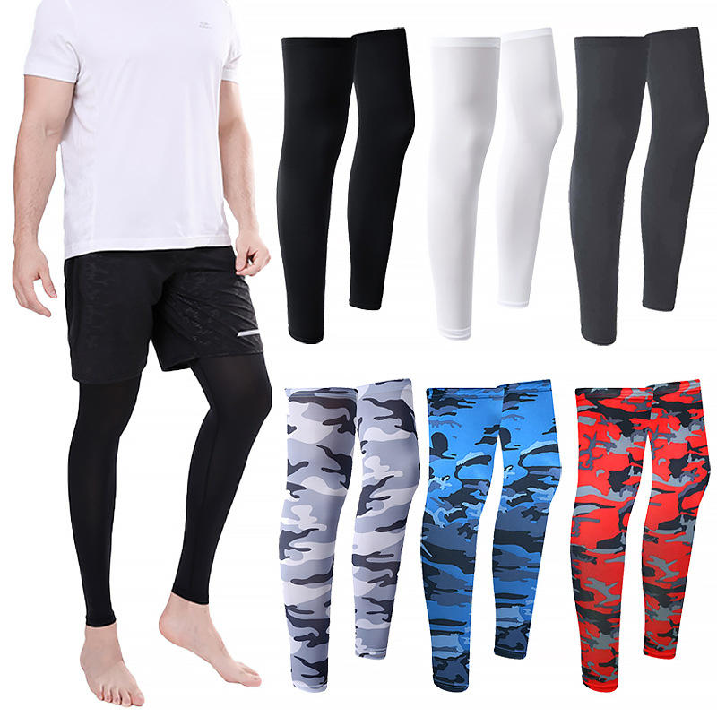 Gear In Cycling - ปลอกขาสำหรับวิ่งและปั่นจักรยานในฤดูร้อน ผ้าไหมน้ำแข็ง ป้องกันรังสียูวี กระชับกล้ามเนื้อ กันลื่น ให้ความเย็น