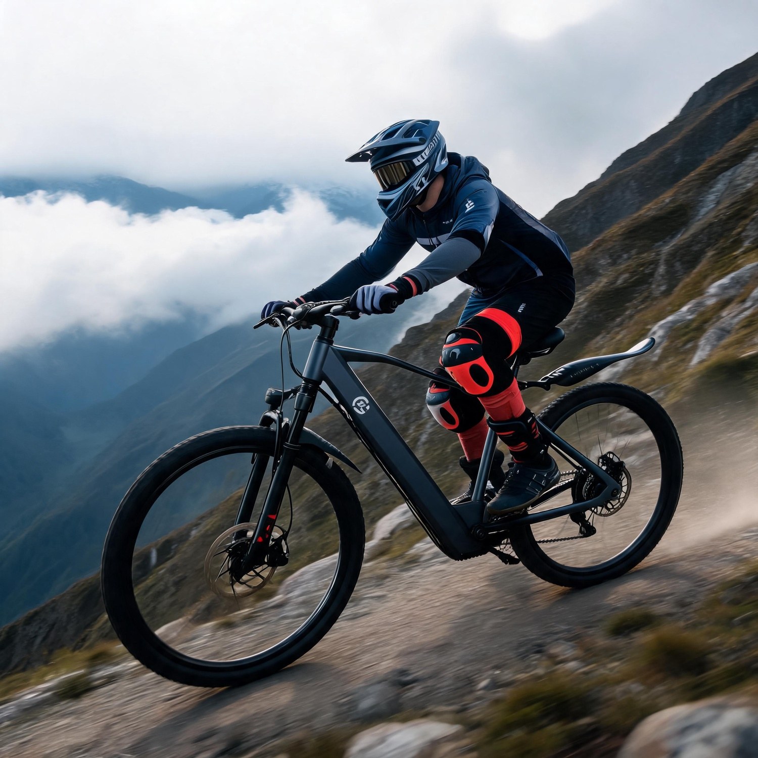Mtb Pedals - จักรยานเสือภูเขาไฟฟ้าสำหรับทุกสภาพพื้นผิว, มอเตอร์ 500 วัตต์, ระบบกันสะเทือนเต็มรูปแบบ, ระบบช่วยปั่น,