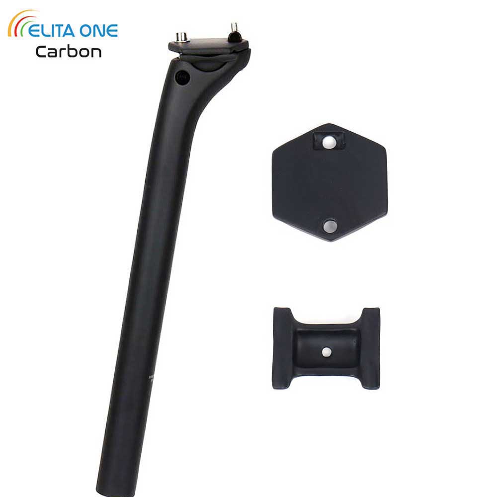 Carbon Fiber Saddle - เอลิทออนคาร์บอนหลักอานเซ็ตแบ็ค 20 มม.25.4/27.2/30.9/31.6 MTB/จักรยานเสือหมอบคาร์บอนไฟเบอร์ฝาครอบฐานหลักอาน 350-400 มม.