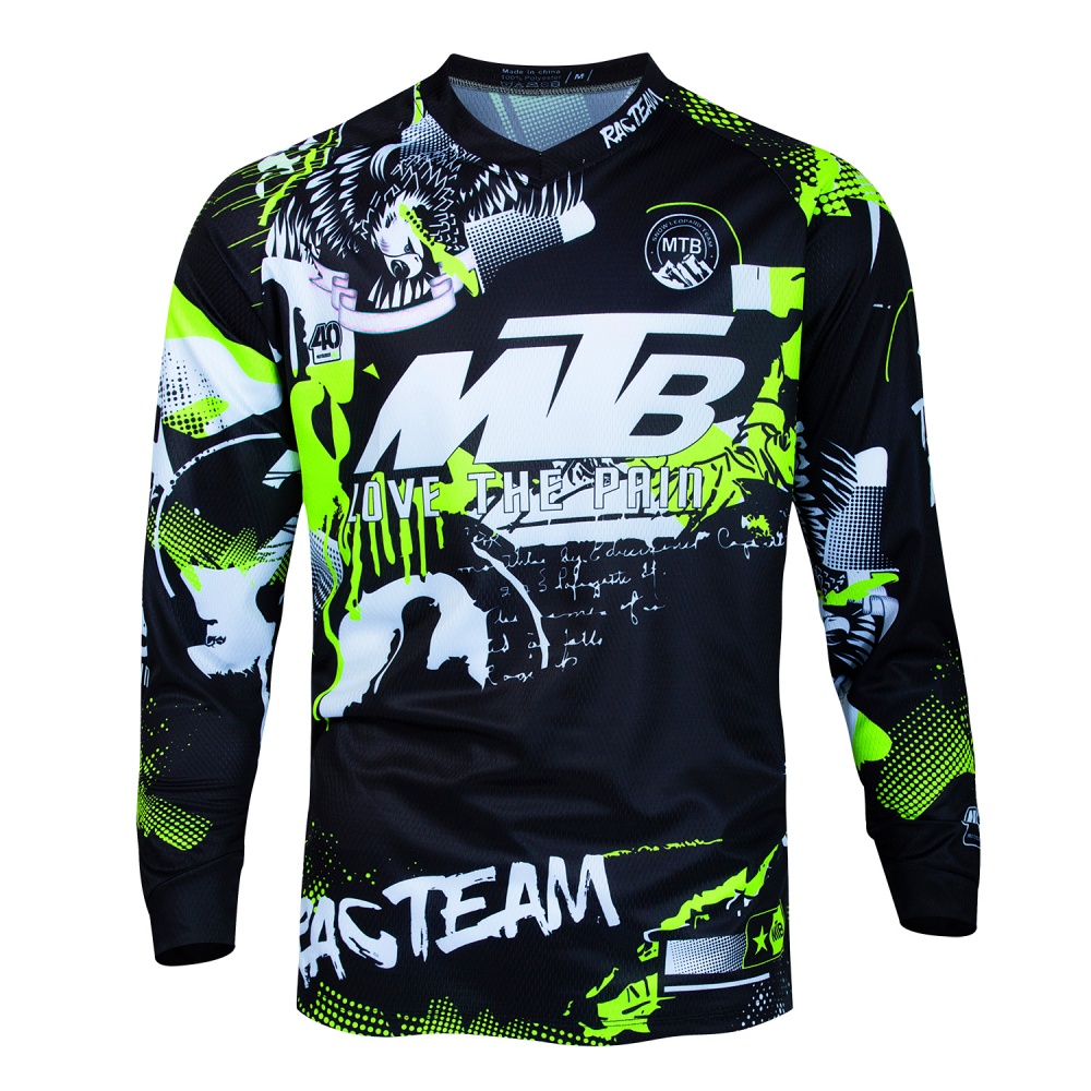 Gear In Cycling - เสื้อปั่นจักรยานเสือภูเขา MTB แขนยาว พิมพ์ลายทันสมัย ระบายอากาศได้ดี สำหรับกีฬากลางแจ้ง