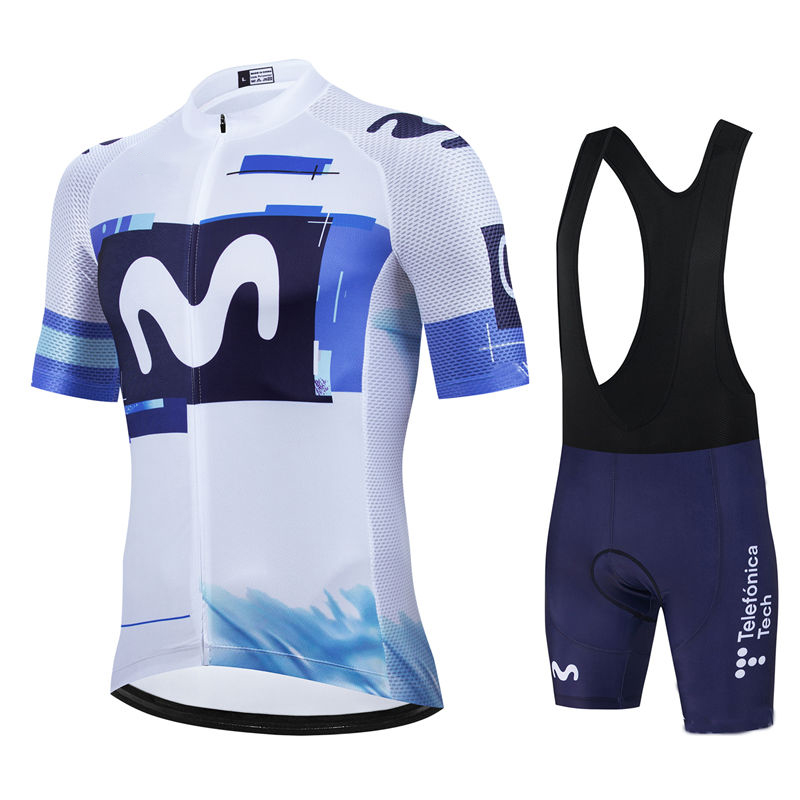 Cycling Gear Brands - Movistar ทีม Pro ฤดูร้อนชุดขี่จักรยาน Jersey Men's
