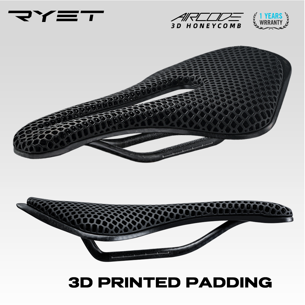 Carbon Fiber Saddle - RYET 3D พิมพ์จักรยานอาน Ultralight คาร์บอนไฟเบอร์ Hollow