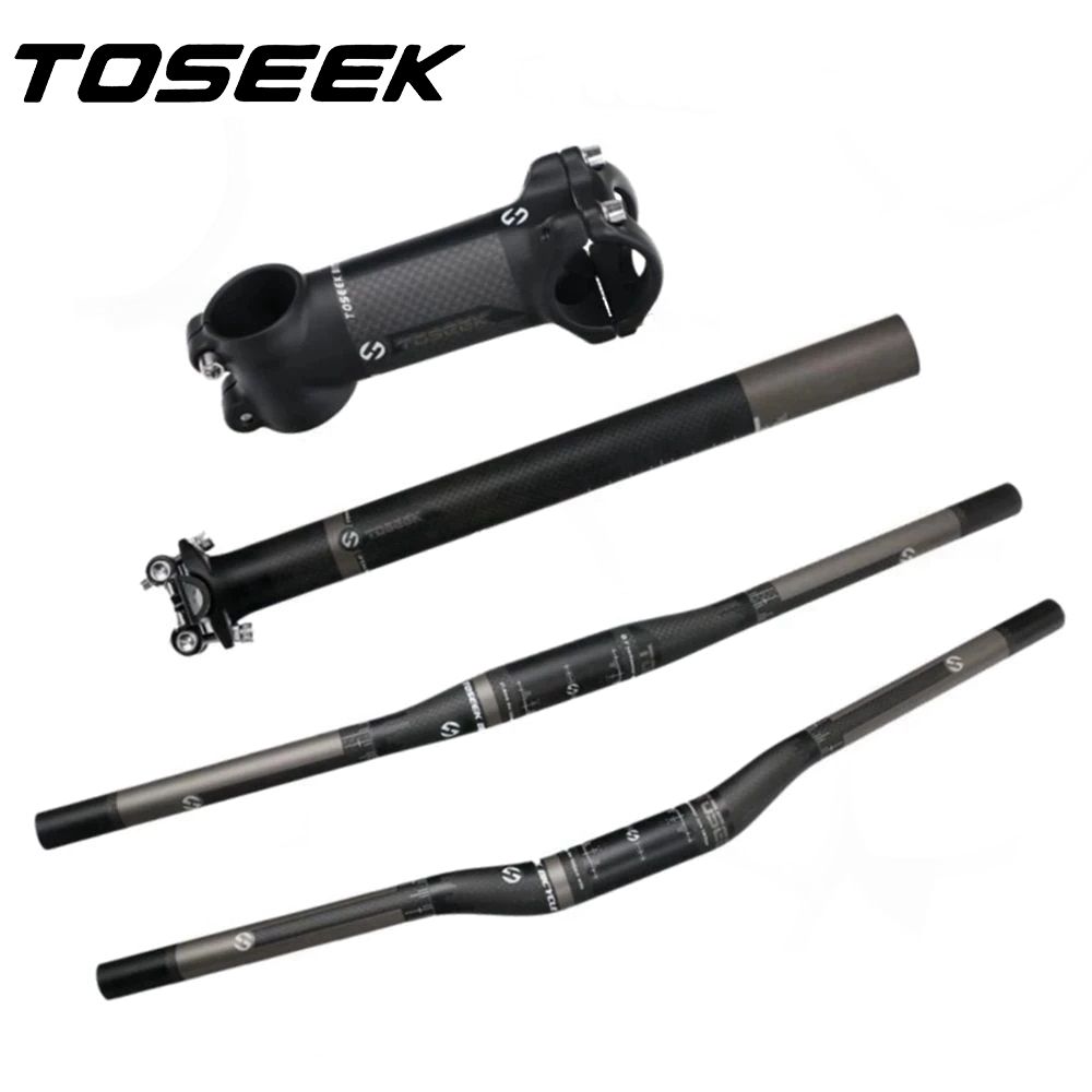 Carbon Fiber Saddle - แฮนด์จักรยานเสือภูเขา TOSEEK Matte 3K คาร์บอนไฟเบอร์ พร้อมชุดแฮนด์+สเต็ม+หลักอาน