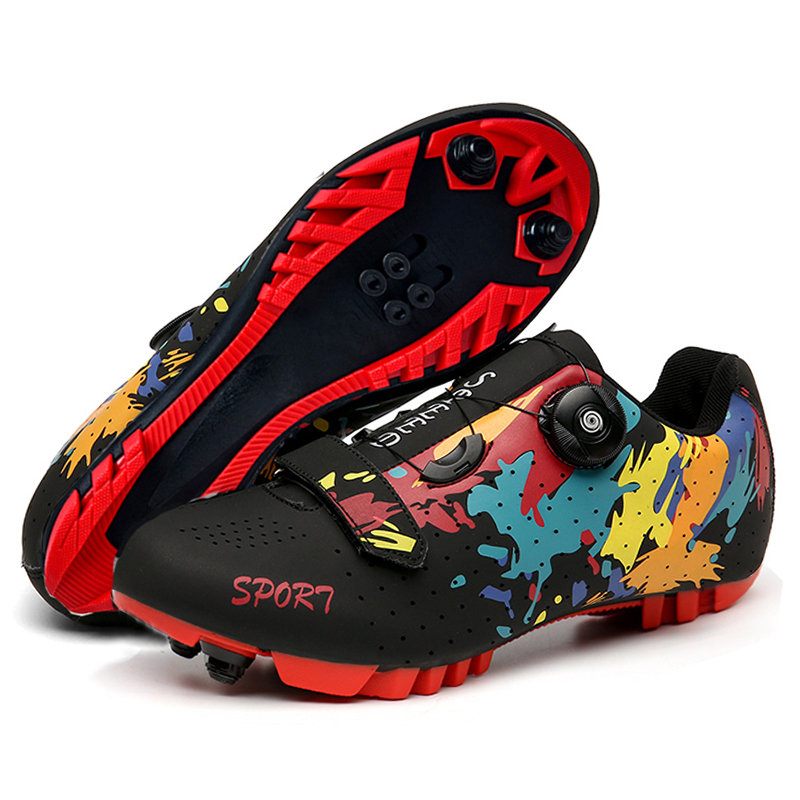 Clipless Mtb Shoes - 2023รองเท้าขี่จักรยานMTB Men Mountainรองเท้าแข่งจักรยานแบนClitรองเท้าผ้าใบCleatผู้หญิงDirt Speedเส้นทางจักรยานขี่จักรยานSpd