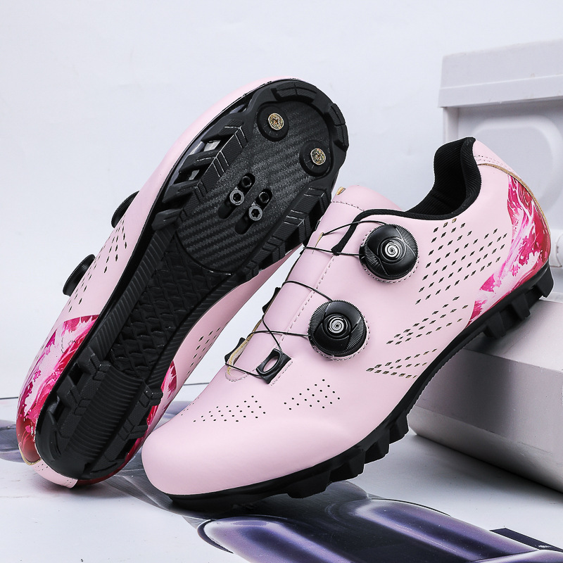 Clipless Mtb Shoes - รองเท้าปั่นจักรยานฤดูร้อน สำหรับผู้ชายและผู้หญิง รองเท้าจักรยานเสือหมอบ/เสือภูเขา ระบายอากาศได้ดี แบบหนีบสองหัวเข็มขัด พื้นยางกันลื่น
