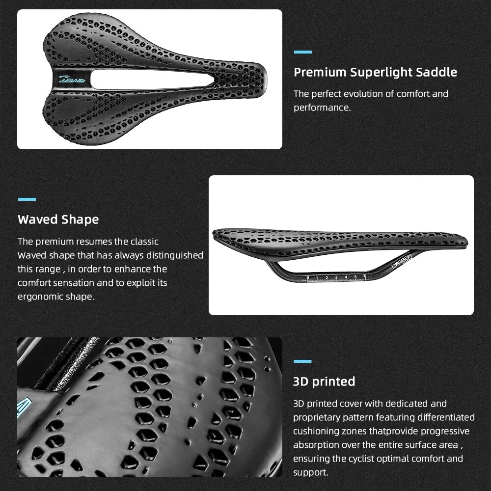 เบาะจักรยานพิมพ์ลาย3D คาร์บอนพ - Carbon Fiber Saddle บทวิจารณ์และราคา