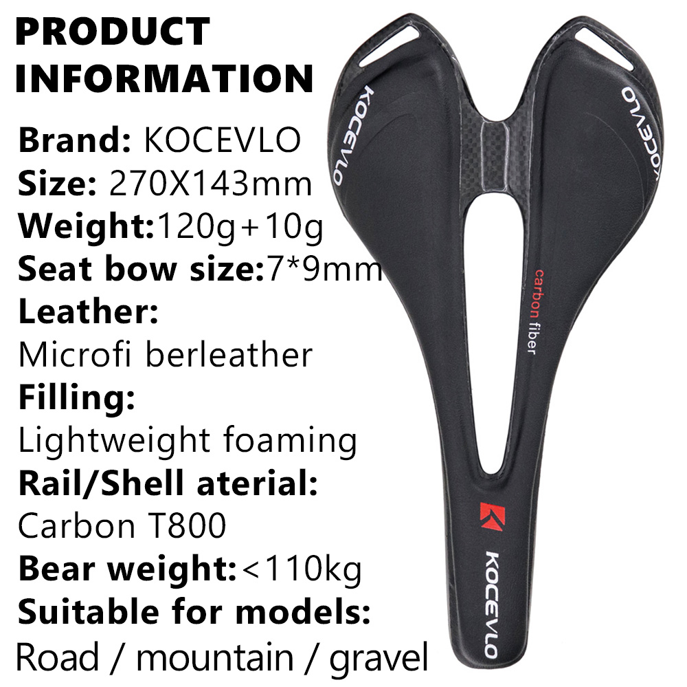 Kocevlo อานจักรยานคาร์บอนไฟเบอ - Carbon Fiber Saddle บทวิจารณ์และราคา